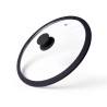 Lid ARCADES 28 cm with BLACK marble silicone rim (glass)