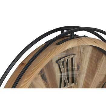Wall Clock Home ESPRIT Black Natural Crystal Pine 87,2 X 8 X 87,2 cm,,,