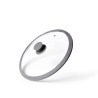 Lid ARCADES 20 cm with GREY marbling silicone rim (glass)