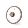 Lid ARCADES 20 cm with BROWN marbling silicone rim (glass)
