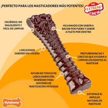 Kauls Nylabone Brūns Bacon XL,,,