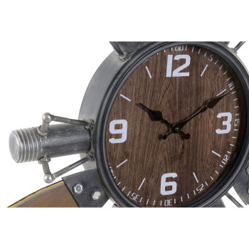 Wall Clock Home ESPRIT Brown Black Metal MDF Wood Vintage 121 x 7 x 106 cm,,,
