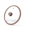 Lid ARCADES 28 cm with BROWN marbling silicone rim (glass)