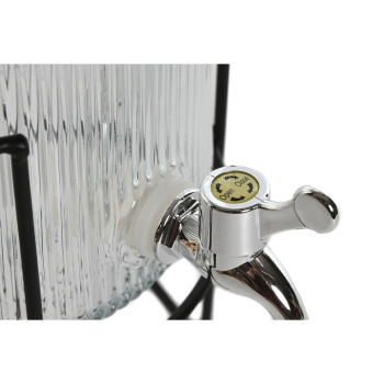 Vandens aparatas Home ESPRIT Juoda Metalinis Silikoninis Stiklas ABS 5 L 19,6 x 23,5 x 40,5 cm