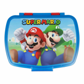 Võileivakarp Super Mario Plastmass Punane Sinine (17 x 5.6 x 13.3 cm)