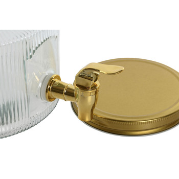 Vandens aparatas Home ESPRIT Auksinis Metalinis Stiklas 17,8 x 25 x 15 cm