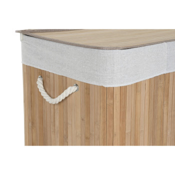 Veļas grozs Home ESPRIT Balts Dabisks Bambuss 140 L 60 x 40 x 60 cm,,,