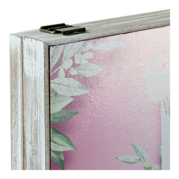 Dekoratyvinė spintelė DKD Home Decor Rožinė Alyvinė Medžio MDF Tropinis Skaitliukas (2 vnt.),,,