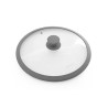 Lid ARCADES 28 cm with marbling silicone rim (glass)