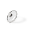 Lid ARCADES 16 cm with LIGHT GREY marble silicone rim (glass)