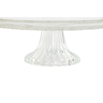 Плоская тарелка Home ESPRIT Прозрачный Стеклянный 33 x 33 x 9,4 cm