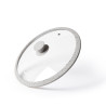 Lid ARCADES 28 cm with LIGHT GREY marble silicone rim (glass)