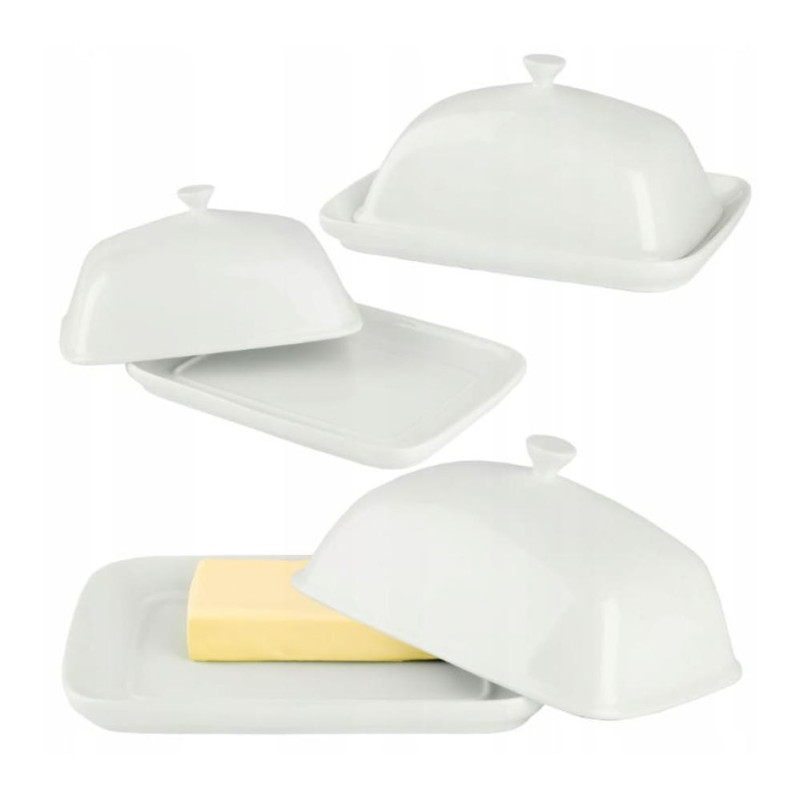 FOR OIL  CAPACITY  18x14x10CM, WHITE , PORCELĀNS, Prymus-AGD