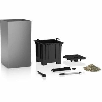 Plant pot Lechuza 40 x 40 x 76 cm Silver (1 Unit),,,