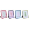 Photo frame Home ESPRIT Blue Green Crystal MDF Wood Urban (4 Units),,,
