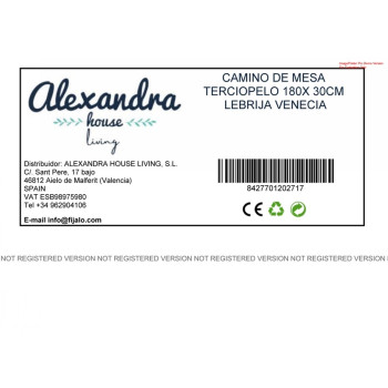 Настольная дорожка Alexandra House Living Разноцветный Текстиль 180 x 30 cm Велюр