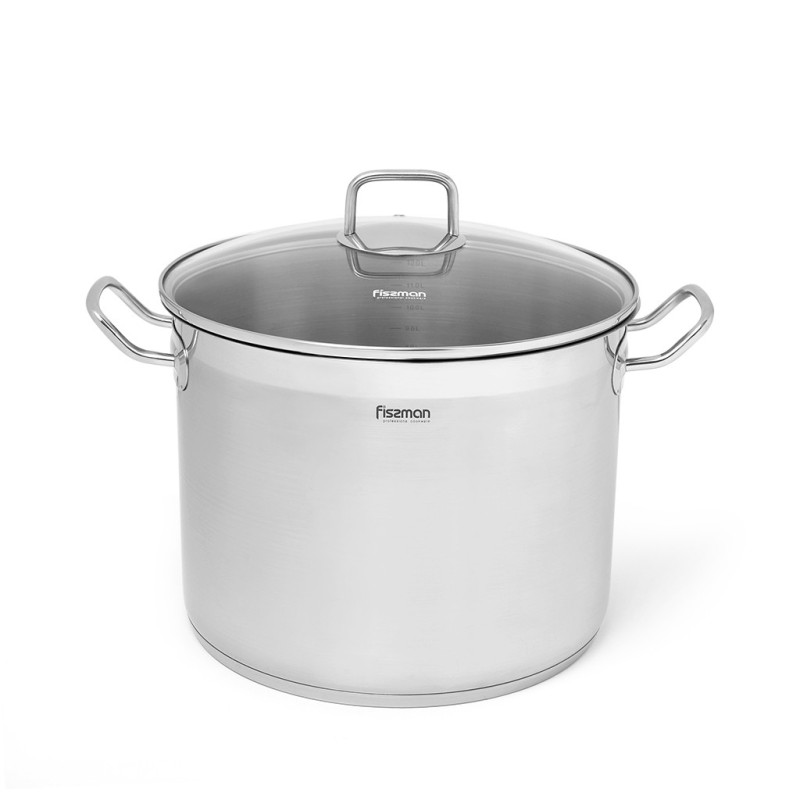 Кастрюля TAHARA 28x21,5см / 13,2л со стеклянной крышкой (нерж.сталь)