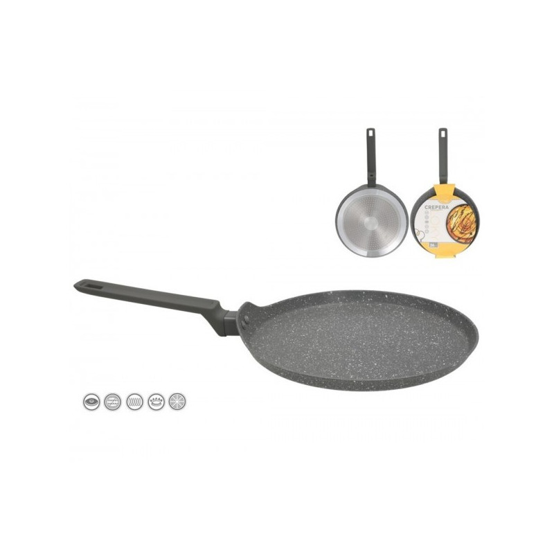 Keptuvė 26cm 2.5mm indukc blynams GRANITE