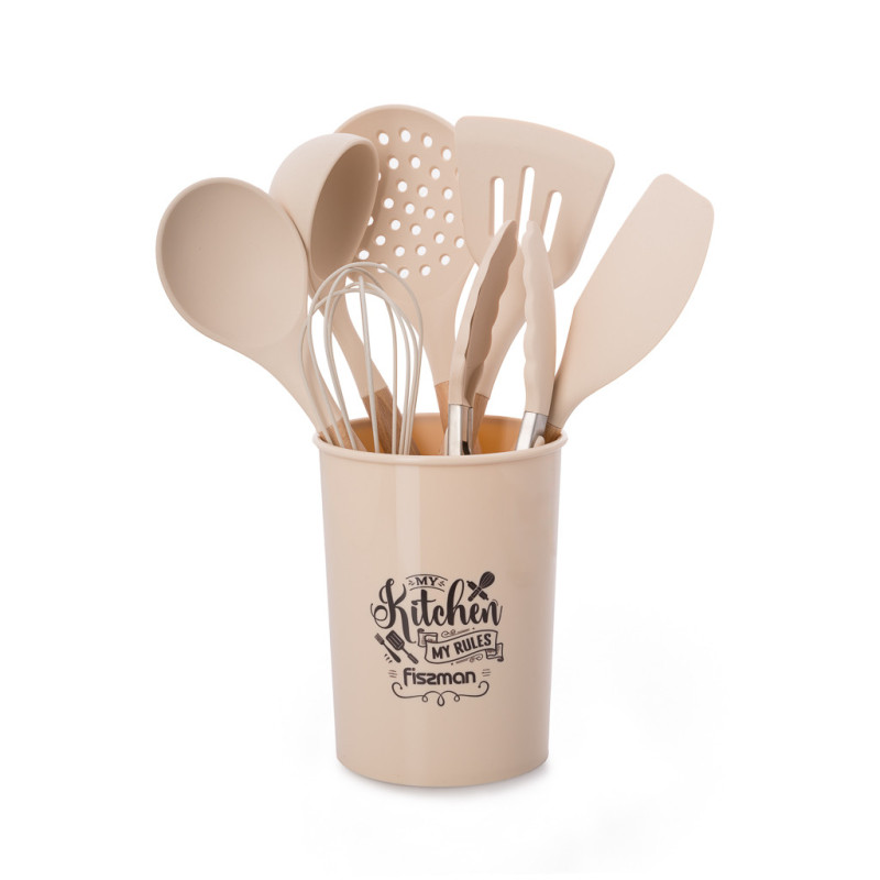 Kitchen tool set FELAN 8 pcs (silicone+beech wood)