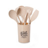 Kitchen tool set FELAN 8 pcs (silicone+beech wood)