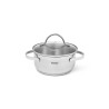 Stockpot LUMINOSA 16x7.5 cm / 1.5 LTR with glass lid (stainless steel)