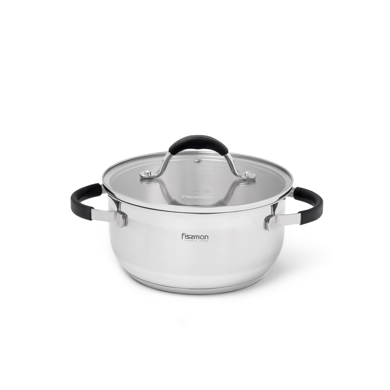 Stockpot MAGNIFICA 16x7.5 cm / 1.5 LTR with glass lid (stainless steel)