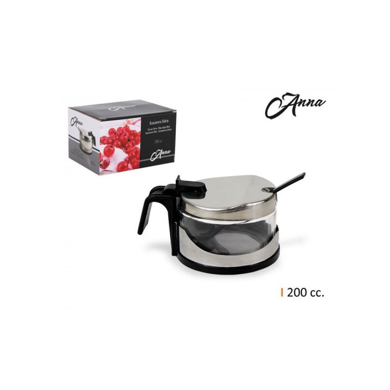 Cukrinė stikl/met. 200ml su pl šaukšteliu Anna