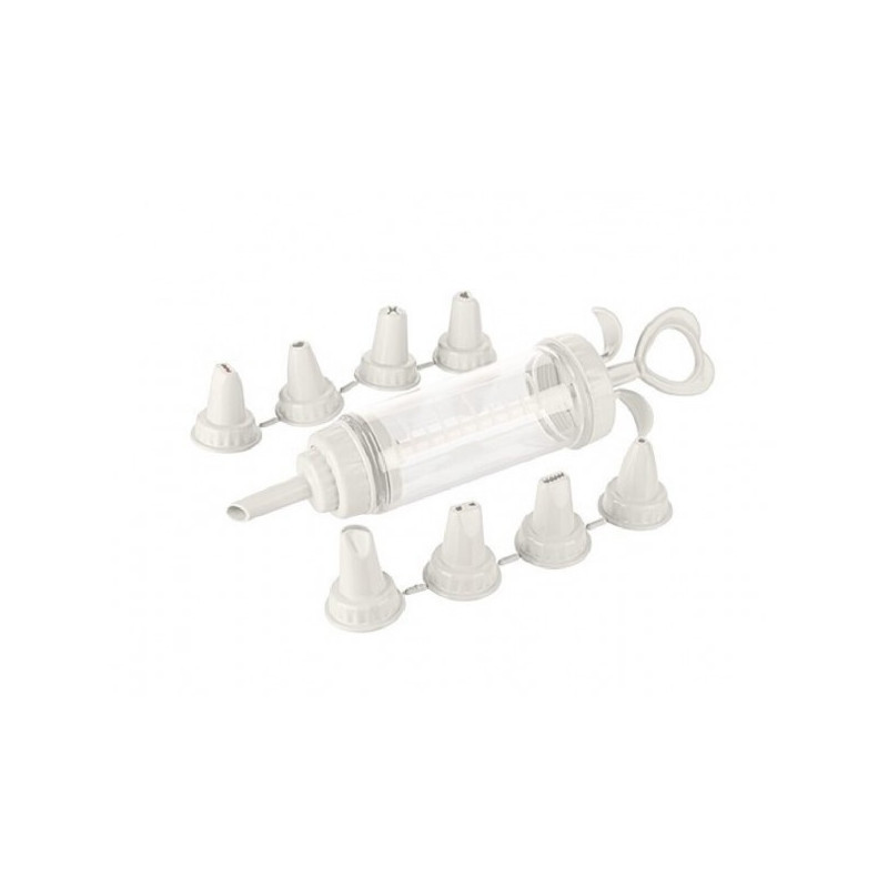 Konditerinis švirkštas plast. 9 antgaliai 148-0041