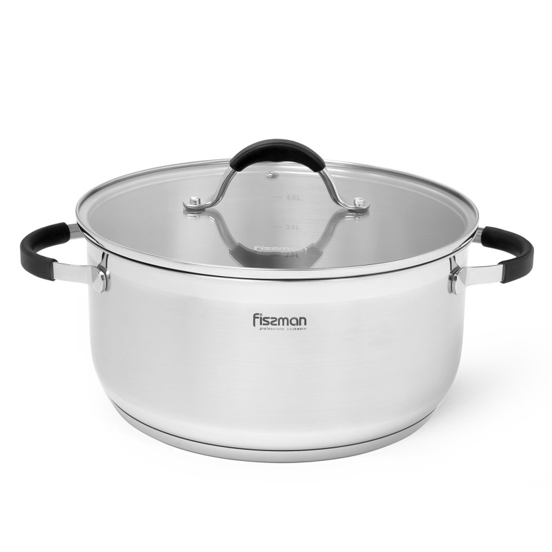 Stockpot MAGNIFICA 26x13.5 cm / 7.1 LTR with glass lid (stainless steel)