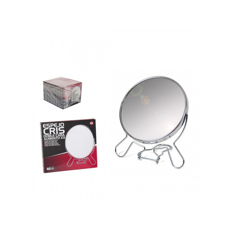 Veidrodis 10cm ar met laikikl dvipusis didinantis