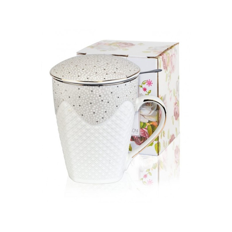 Krūze ar met. sieteliu 430ml VALENTINA