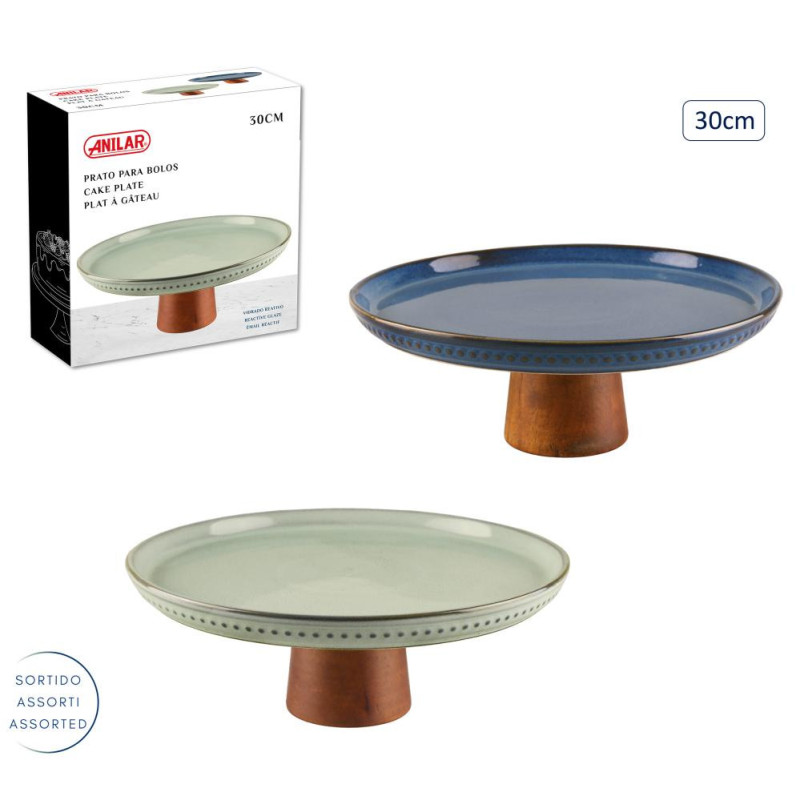 KŪKU PLATE  D30CM, UZ LEG , ASORTĒTAS KR., KERAMIKA/KOKS, Anitex