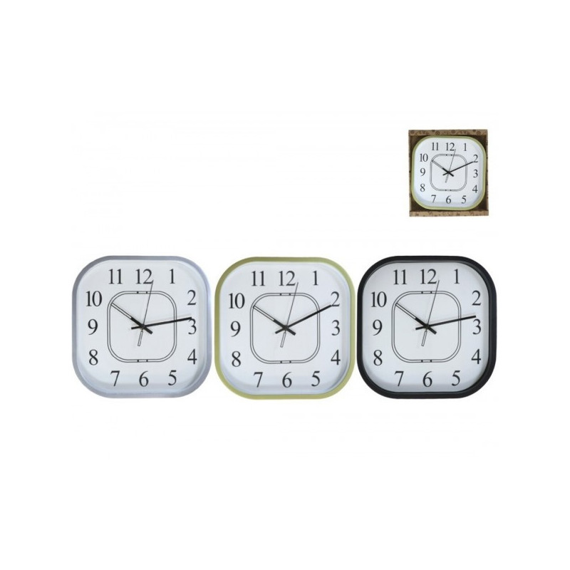 Pulkstenis plast. sieninis 30*30cm KANSAS