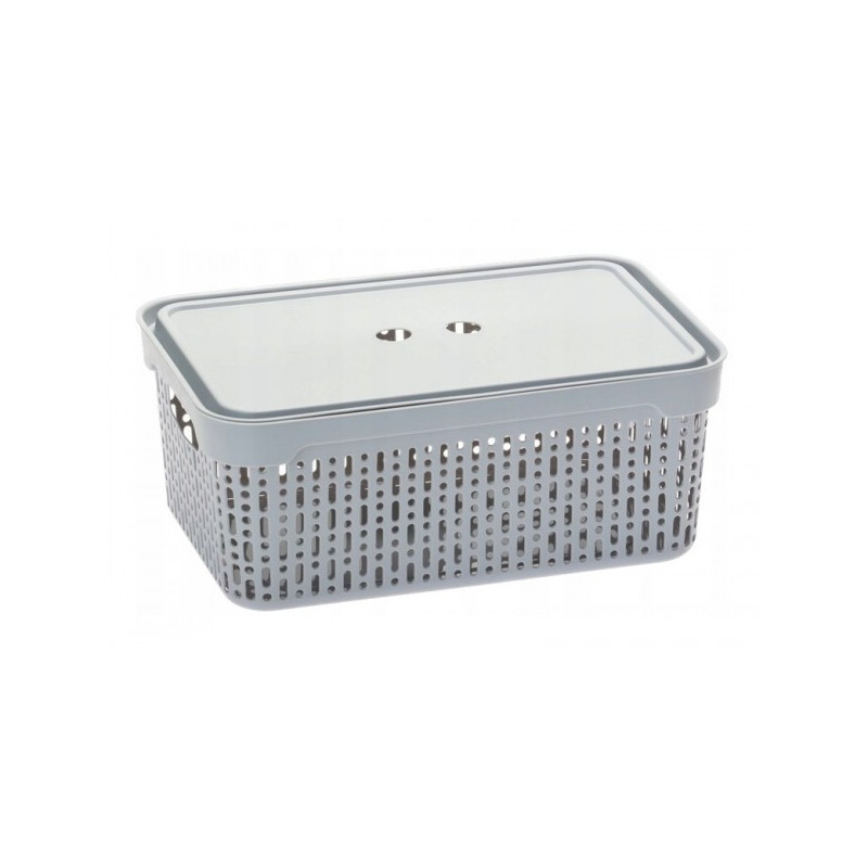 Plastic storage box with lid 30 x 20 x 12 cm MORSET L