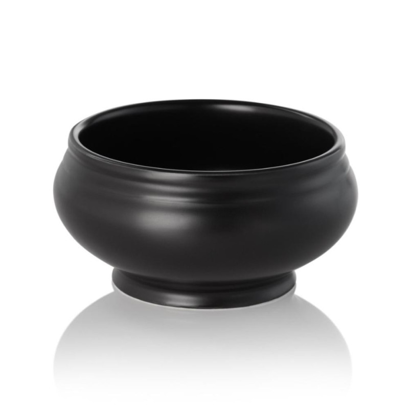 MINI TERĪNE 500ML, D12.5CM, BEZ VĀKA, black , PORCELĀNS, WAS