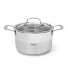 Stockpot NORDIA 20x12 cm / 3.7 LTR with glass lid (stainless steel)