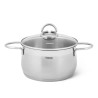 Stockpot MONICA 20x11.5 cm / 3.6 LTR with glass lid (stainless steel)