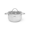 Stockpot VALERY 18x9 cm / 2.3 LTR with glass lid (stainless steel)