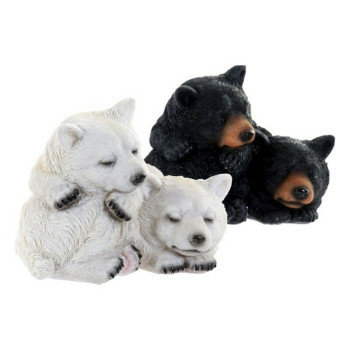 Decorative Figure DKD Home Decor White Black 14,5 x 14,5 x 11 cm Resin (2 Units),,,