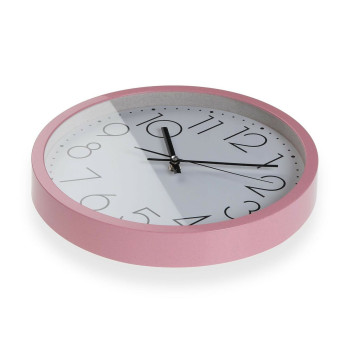 Wall Clock Versa Pink Wood 4,2 x 30 x 30 cm,,,