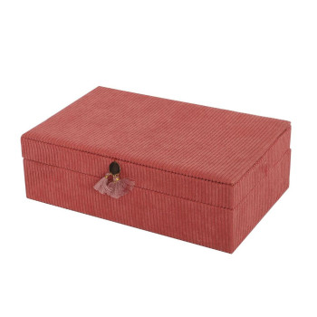 Lādīte Versa Sarkans Poliesters Kartons spogulis 16 x 7,8 x 25 cm,,,