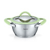 Stockpot VIVA with glass lid 16x8.5 cm / 1.2 LTR (stainless steel)