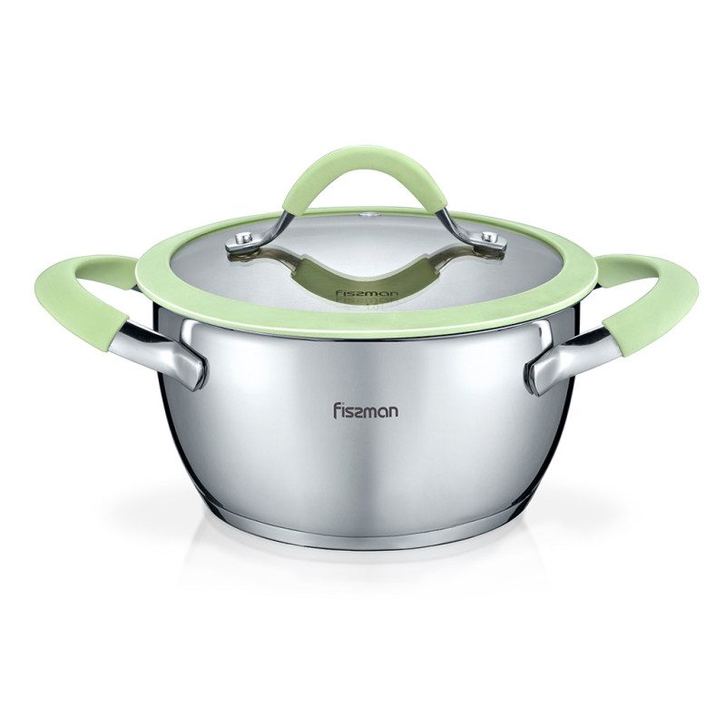 Stockpot VIVA with glass lid 18x9.5 cm / 1.6 LTR (stainless steel)