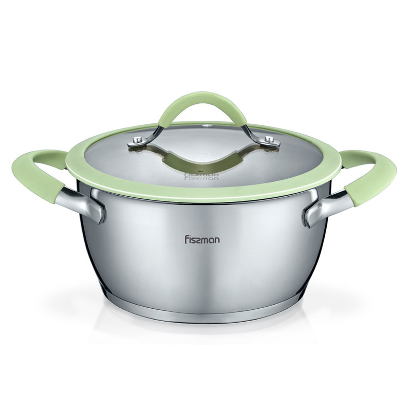 Stockpot VIVA with glass lid 20x10 cm / 2.3 LTR (stainless steel)