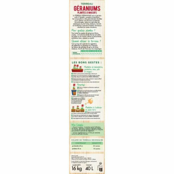 Potting compost Vilmorin géraniums 40 L,,,