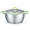 Stockpot VIVA with glass lid 24x12 cm / 4.1 LTR (stainless steel)