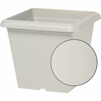 Plant pot Garden ID White Squared Stone effect 40 x 35 cm,,,