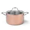 Stockpot MONRO 24x13.5 cm / 6 LTR with glass lid (stainless steel)
