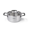 Stockpot LOREN 18x8.5 cm / 2 LTR with glass lid (stainless steel)