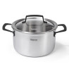 Stockpot LOREN 24x13.5 cm / 6 LTR with glass lid (stainless steel)